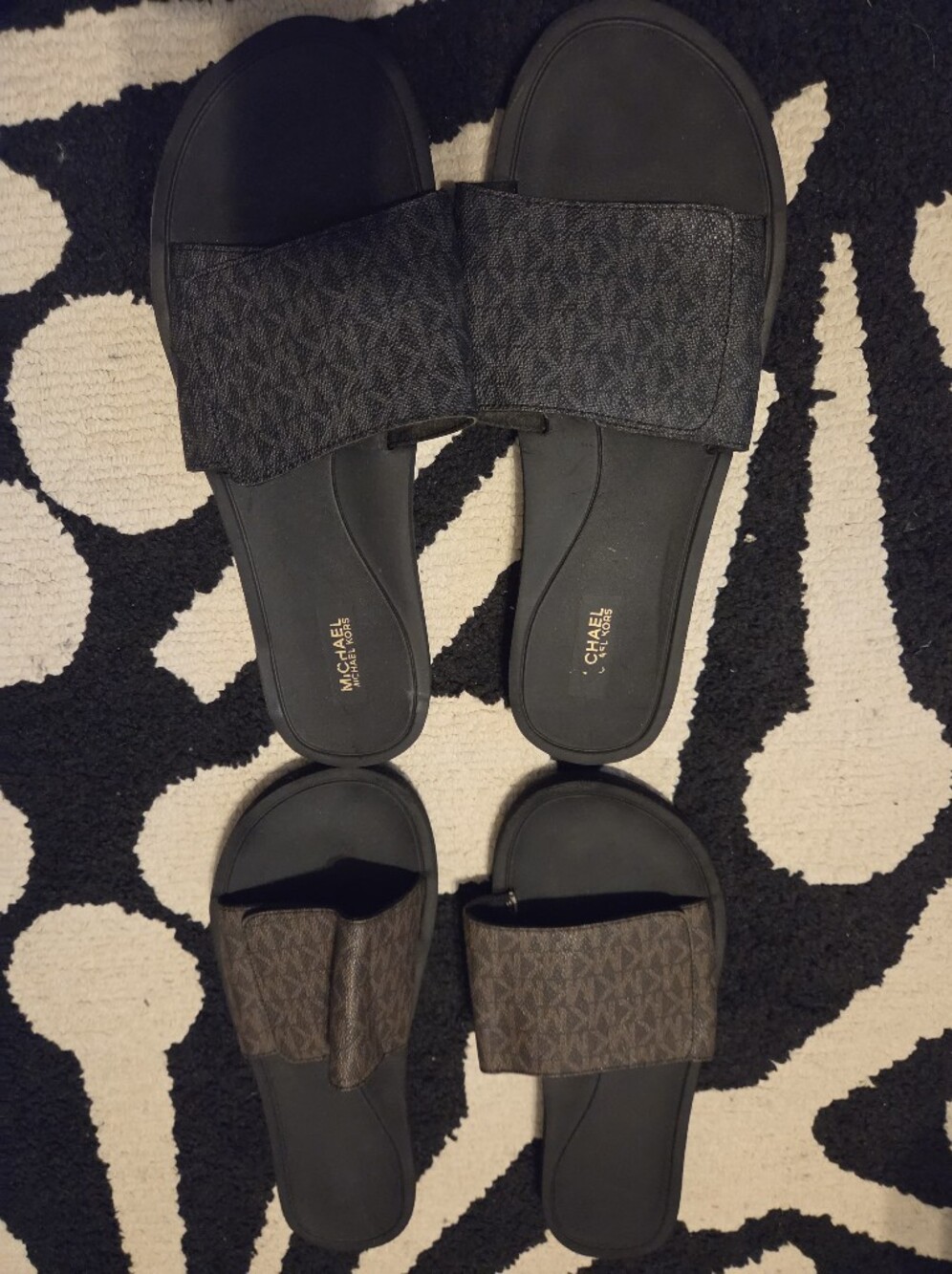 Michael Kors Women's Black Slide Sandals